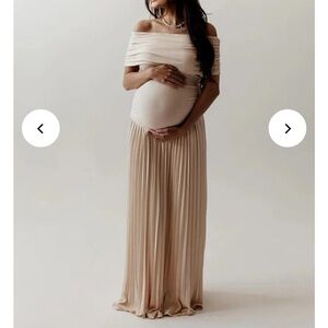 Elegant Off-Shoulder Maternity Gown